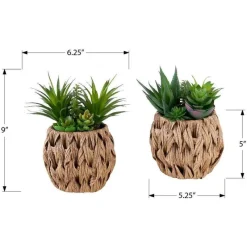 Monarch 9" Artificial Plant (Set of 2)