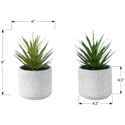 Monarch 9" Artificial Plant (Set of 2)