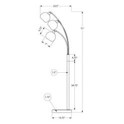 Monarch 71" Metal Floor Lamp