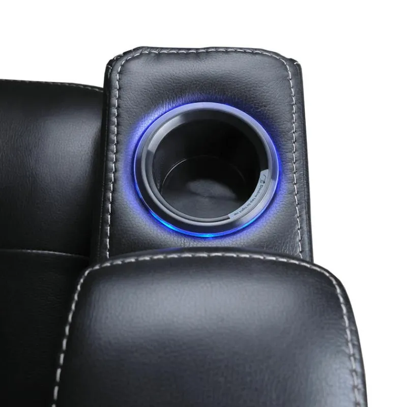 2 Power Modular Recliners and Angular Console with Cup Holders - 3 pcs