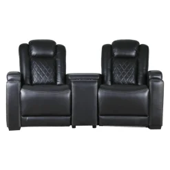 2 Power Modular Recliners and Angular Console with Cup Holders - 3 pcs