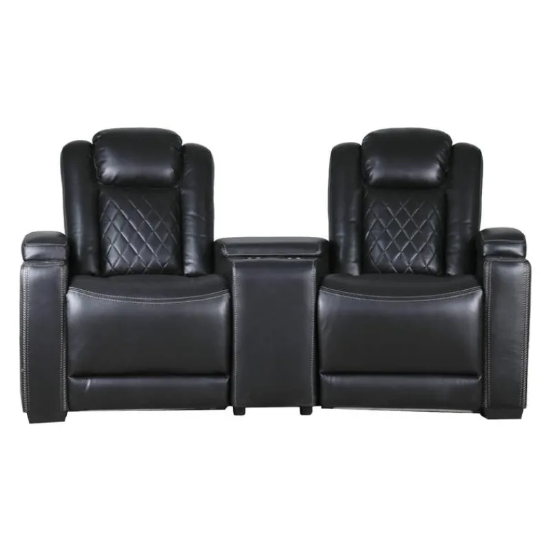 2 Power Modular Recliners and Angular Console with Cup Holders - 3 pcs