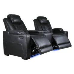 2 Power Modular Recliners and Angular Console with Cup Holders - 3 pcs
