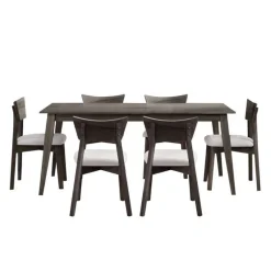 Arboit Poitras 70" Rectangular Dining Table with 6 Chairs -