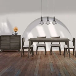 Arboit Poitras 70" Rectangular Dining Table with 4 Chairs -