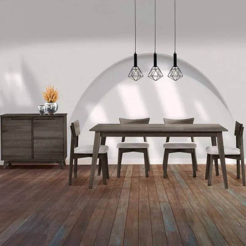 Arboit Poitras 70" Rectangular Dining Table with 4 Chairs -