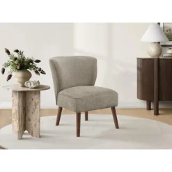 Monarch Accent Chair in Light Fabric
