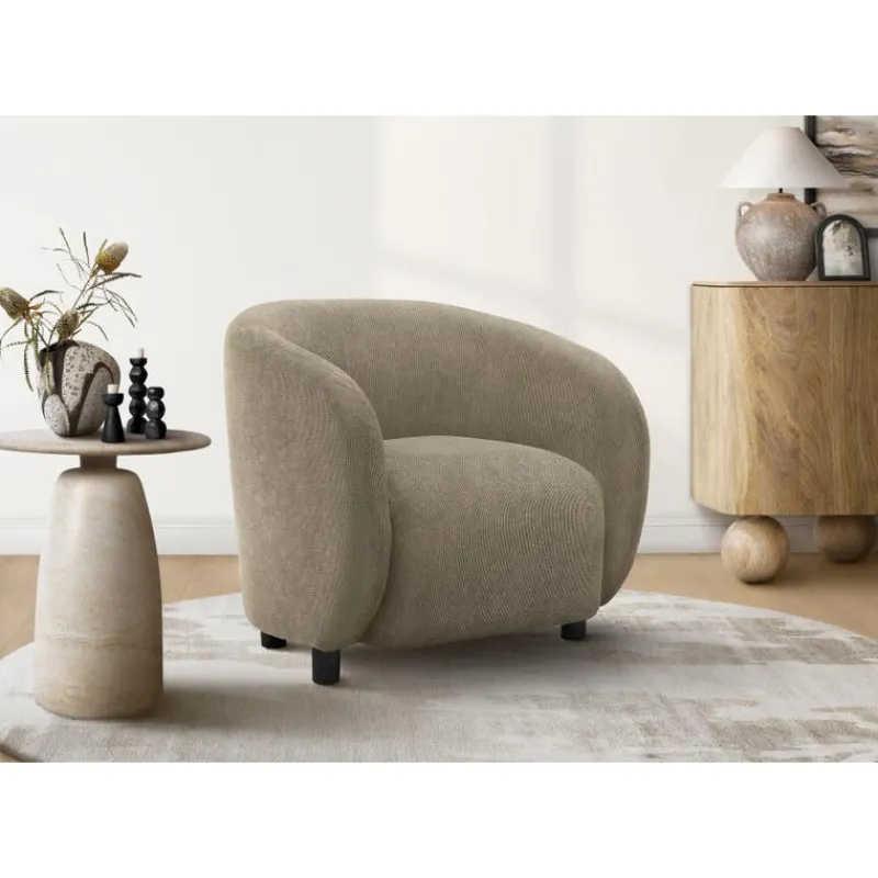 Monarch Accent Chair in Light Fabric