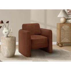 Monarch Accent Chair in Terracota Fabric