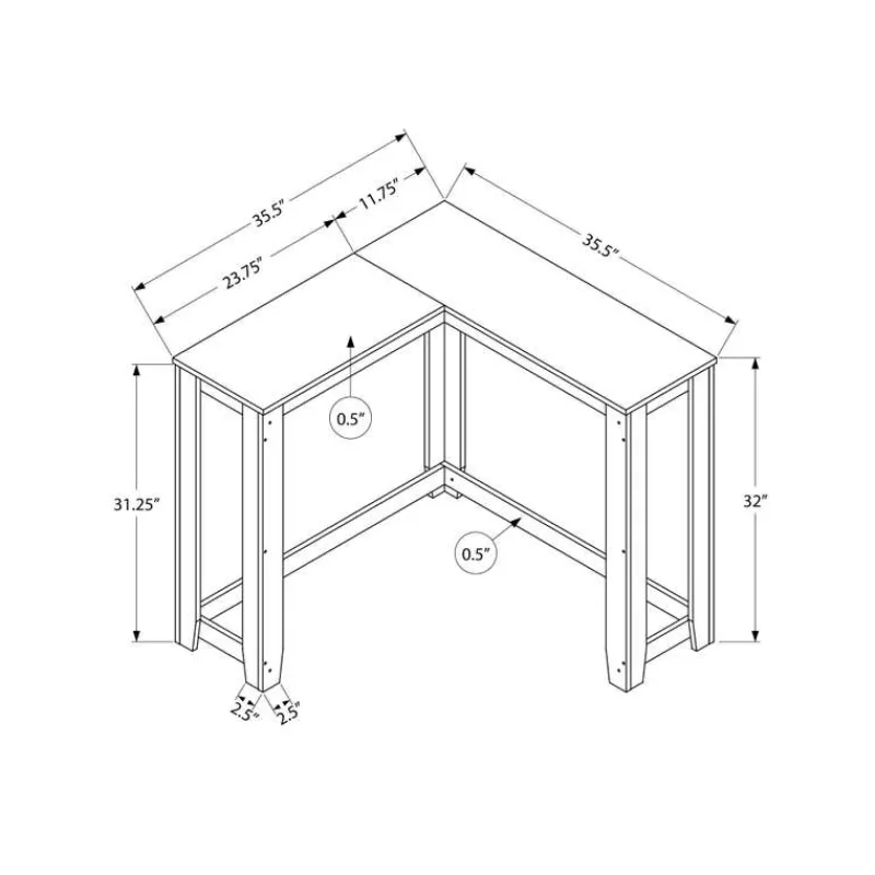 Monarch Accent table - 36" / corner console -