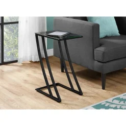 Monarch Accent table - metal with tempered glass -