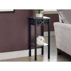 Monarch Accent table - metal with tempered glass -