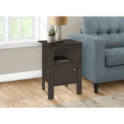 Monarch Accent table - brown night stand with storage -
