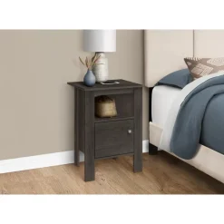 Monarch Accent table - brown night stand with storage -