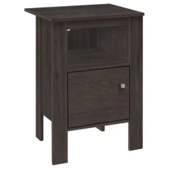 Monarch Accent table - brown night stand with storage -