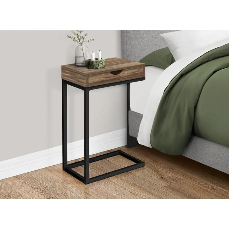 Monarch Accent table - reclaimed-look / black metal -