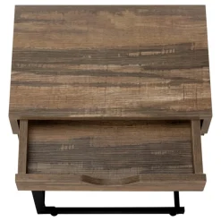 Monarch Accent table - reclaimed-look / black metal -