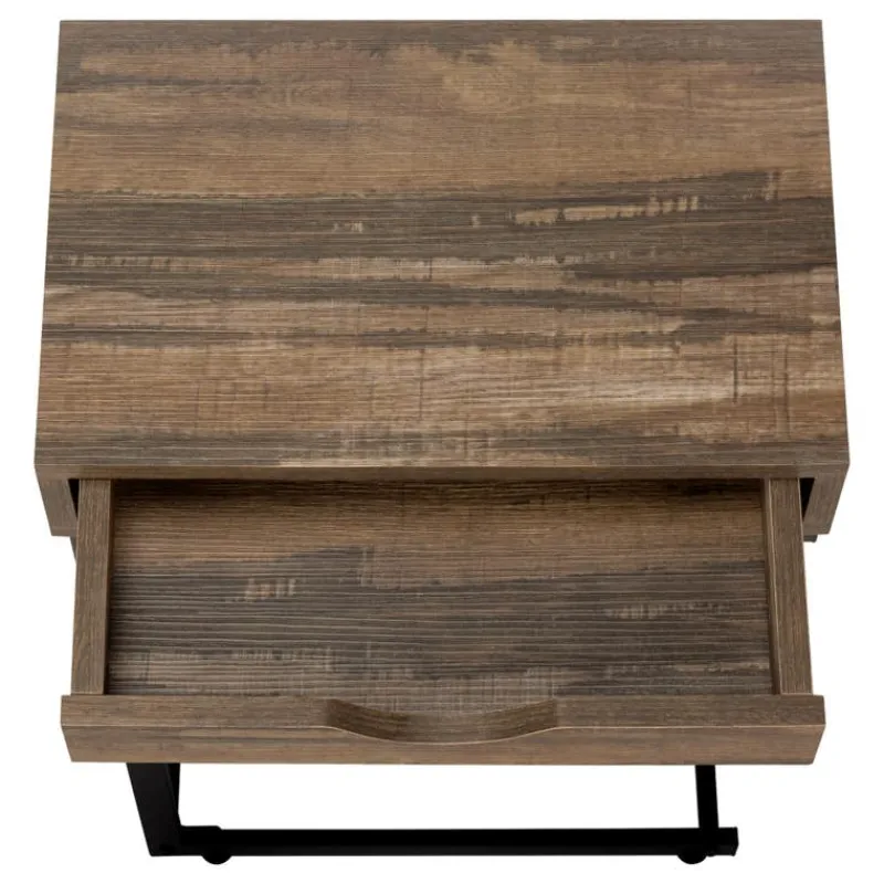 Monarch Accent table - reclaimed-look / black metal -