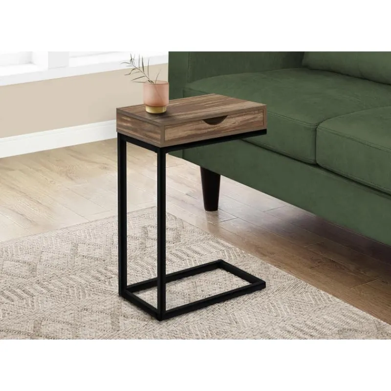 Monarch Accent table - reclaimed-look / black metal -