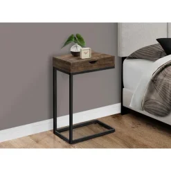 Monarch Accent table - reclaimed wood-look / black / drawer -