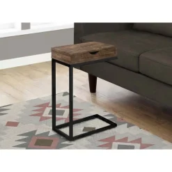 Monarch Accent table - reclaimed wood-look / black / drawer -
