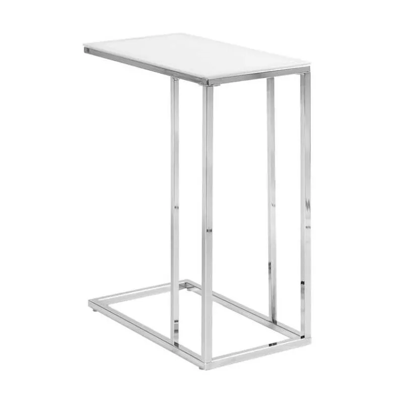 Monarch Accent table - metal with frosted tempered glass -