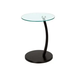 Monarch Accent table - bentwood with tempered glass -