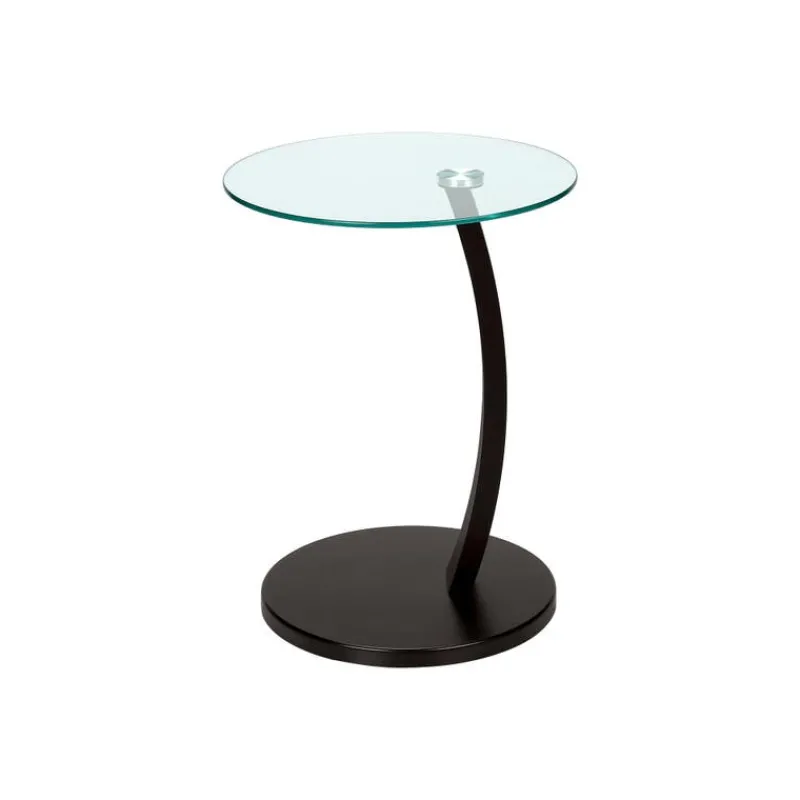 Monarch Accent table - bentwood with tempered glass -