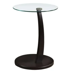 Monarch Accent table - bentwood with tempered glass -