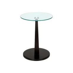 Monarch Accent table - bentwood with tempered glass -