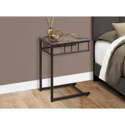 Monarch Accent table - marble / bronze metal -