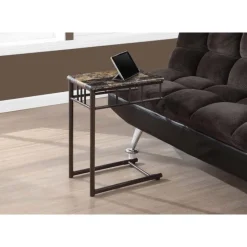 Monarch Accent table - marble / bronze metal -