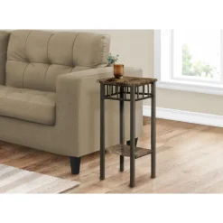 Monarch Accent table - marble / bronze metal -