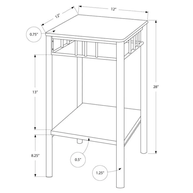 Monarch Accent table - marble / bronze metal -