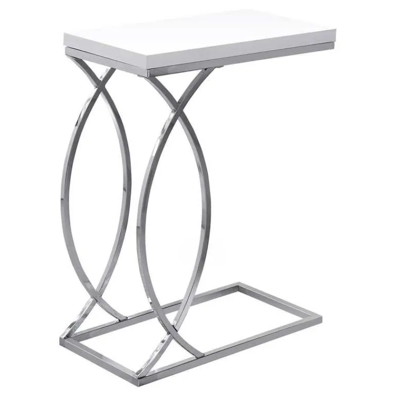 Monarch Accent table - glossy with chrome metal -