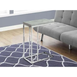 Monarch Accent table - cement with chrome metal -