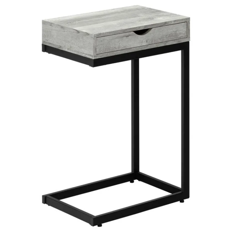 Monarch Accent table - reclaimed wood-look / black / drawer -