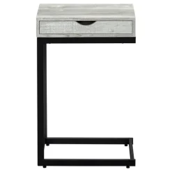 Monarch Accent table - reclaimed wood-look / black / drawer -