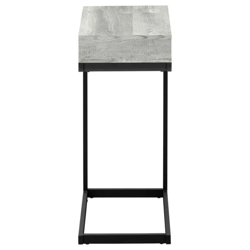 Monarch Accent table - reclaimed wood-look / black / drawer -