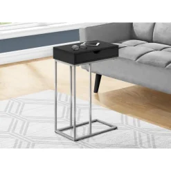 Monarch Accent table - 25"h / / silver metal -