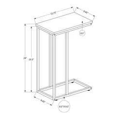 Monarch Accent table - 25"h / marble / metal -