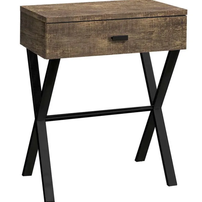 Monarch Accent table - 24"h / reclaimed wood / black metal -