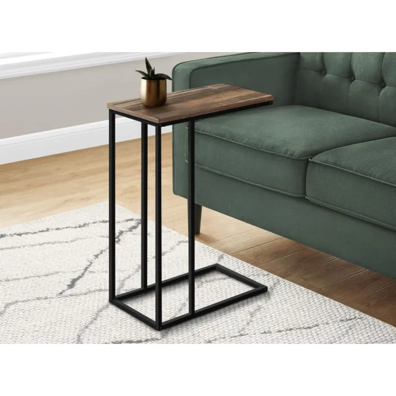 Monarch Accent table - 25"h / reclaimed / black metal -