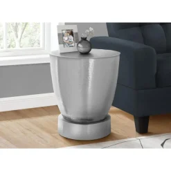 Monarch Accent table - 22"h / iron metal drum end -