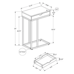 Monarch Accent table - 25"h / / black metal -