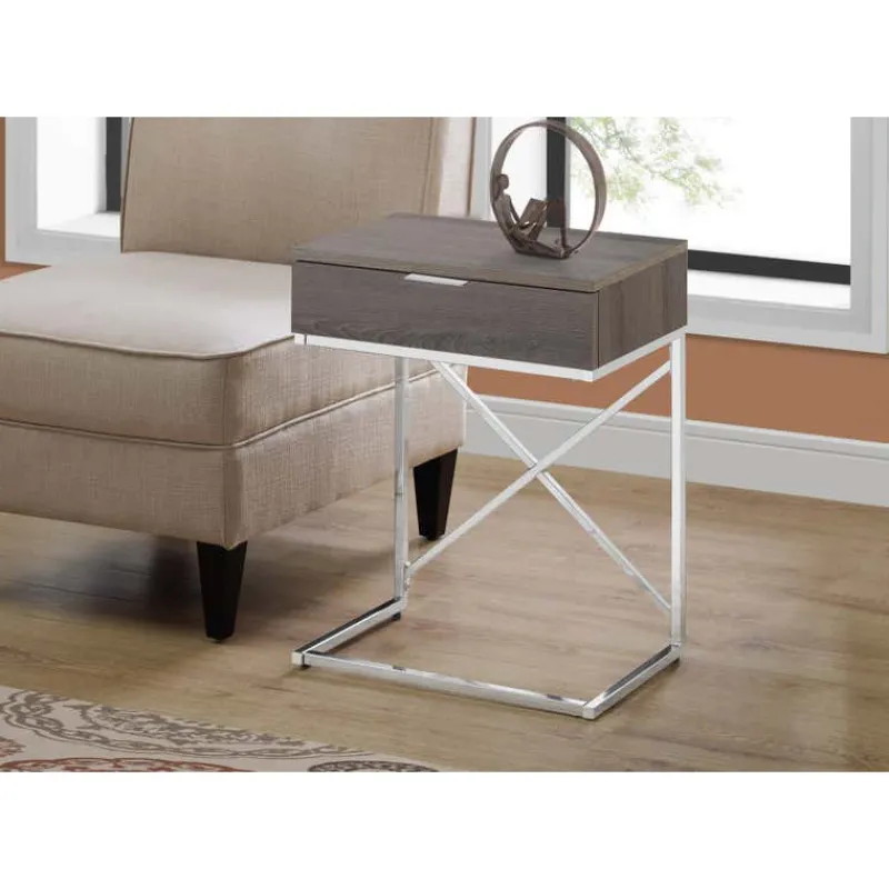 Monarch Accent table - 24"h / / chrome metal -