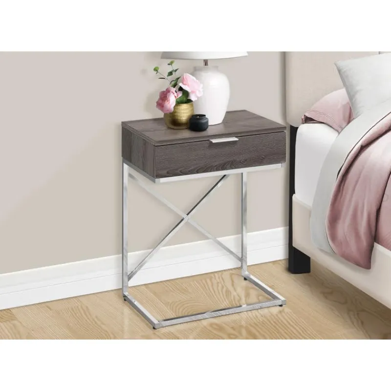 Monarch Accent table - 24"h / / chrome metal -