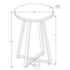 Monarch Accent table - 22"h / / black metal -
