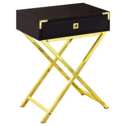 Monarch Accent table - 24"h / / gold metal -