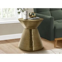 Monarch Accent table - 22"h / iron metal drum end table -